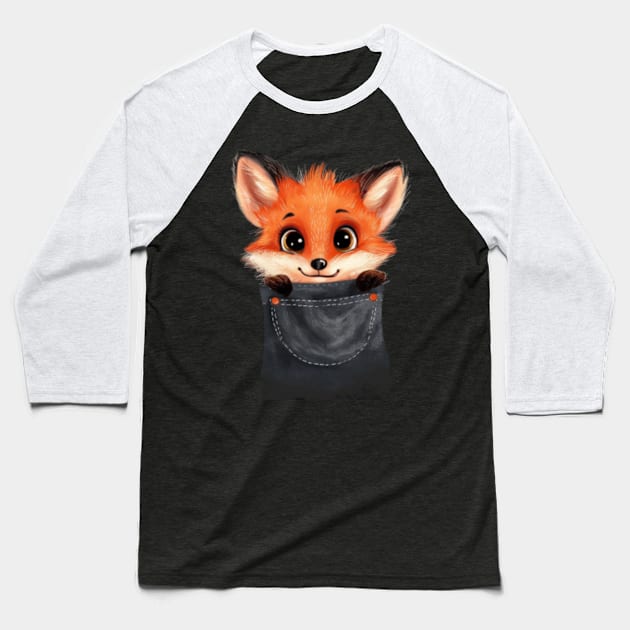 FOX Survival Strategies Baseball T-Shirt by Gianna Bautista Art